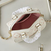 Okify Louis Vuitton Speedy 20 Bag White Pink Monogram 20.5x13.5x12cm  - 5