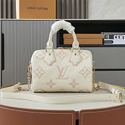 Okify Louis Vuitton Speedy 20 Bag White Pink Monogram 20.5x13.5x12cm  - 3