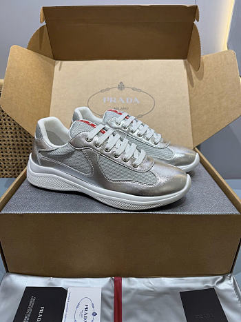 Okify Prada America Cup Silver Men Sneakers (has big size)