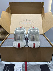 Okify Prada America Cup Silver Men Sneakers (has big size) - 6