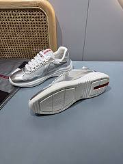 Okify Prada America Cup Silver Men Sneakers (has big size) - 5