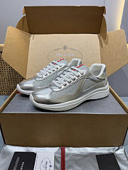 Okify Prada America Cup Silver Men Sneakers (has big size) - 3
