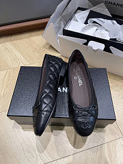 Okify CC Black Quilted Ballet Shoes - 4