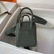 Okify Hermes Lindy Mini Bag Slate Green 19x13x9cm - 5
