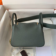 Okify Hermes Lindy Mini Bag Slate Green 19x13x9cm - 3