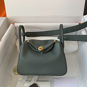 Okify Hermes Lindy Mini Bag Slate Green 19x13x9cm - 1