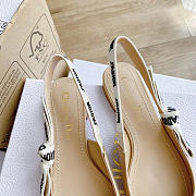 Okify Dior Beige Patent Slingback Flat  - 3
