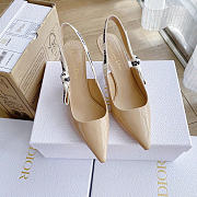 Okify Dior Beige Patent Slingback 6.5cm  - 4