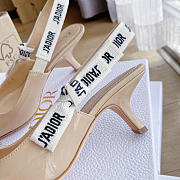 Okify Dior Beige Patent Slingback 6.5cm  - 6
