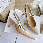 Okify Dior Beige Patent Slingback 6.5cm  - 1