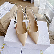 Okify Dior Beige Patent Slingback 10cm - 2