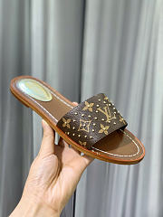 Okify Louis Vuitton Brown Women Slides (has big size) - 2