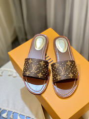 Okify Louis Vuitton Brown Women Slides (has big size) - 3