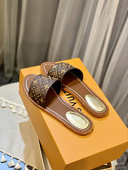 Okify Louis Vuitton Brown Women Slides (has big size) - 4