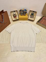 Okify Loro Piana Beige Men Polo Shirt - 5