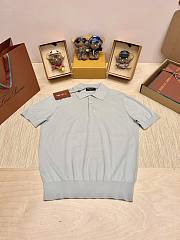Okify Loro Piana Gray Men Polo Shirt - 1