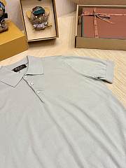 Okify Loro Piana Gray Men Polo Shirt - 2