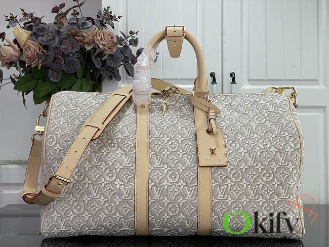 Okify Louis Vuitton Keepall 45 Embleme Bag M29670 45x27x20cm - 1