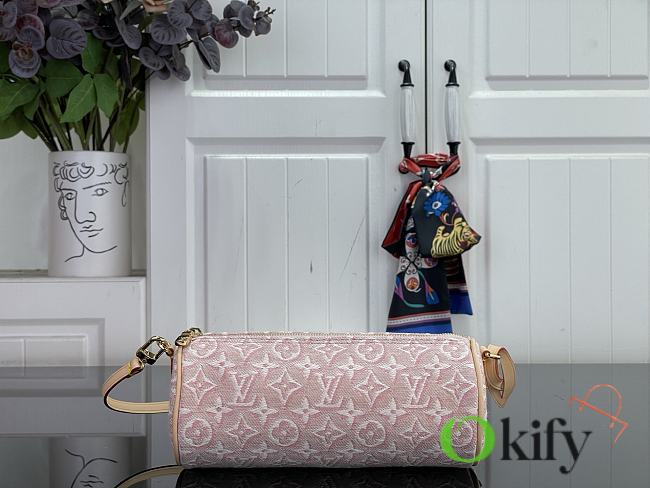 Okify Louis Vuitton Pochette Papillon Bag Pink Embleme M29881 20x8.5x8.5cm  - 1