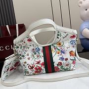 Okify Gucci Giglio Flora Small Tote Bag White 860845 25x20x15cm - 5