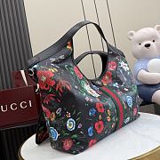 Okify Gucci Giglio Flora Large Tote Bag Black 853971 54x40x46x15cm - 2