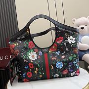 Okify Gucci Giglio Flora Large Tote Bag Black 853971 54x40x46x15cm - 1