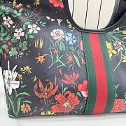 Okify Gucci Giglio Flora Small Tote Bag Black 860845 25x20x15cm - 5