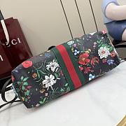 Okify Gucci Giglio Flora Small Tote Bag Black 860845 25x20x15cm - 2