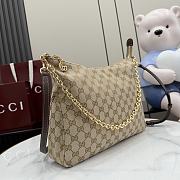 Okify Gucci Lady Lunetta Chain Medium Shoulder Bag Beige A006OA 30x24x6.5cm - 3