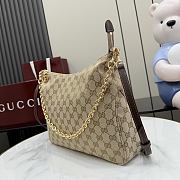 Okify Gucci Lady Lunetta Chain Medium Shoulder Bag Beige A006OA 30x24x6.5cm - 2