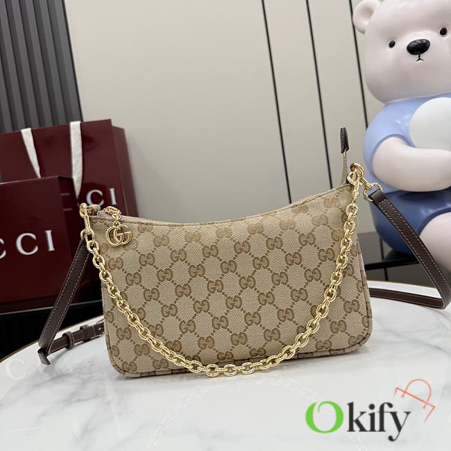 Okify Gucci Lady Lunetta Chain Small Shoulder Bag Beige A0034B 24.5x15x5cm - 1