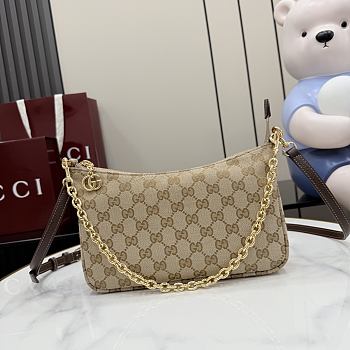 Okify Gucci Lady Lunetta Chain Small Shoulder Bag Beige A0034B 24.5x15x5cm