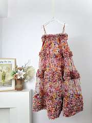 Okify Zimmerman Kindred Spirit Alchemy Ruffled Long Spaghetti Strap Dress - 1