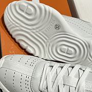 Okify Hermes White Breathable Perforated Sneakers Women Sneakers  - 5