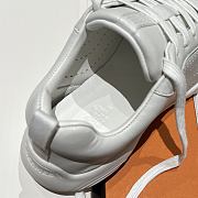 Okify Hermes White Breathable Perforated Sneakers Women Sneakers  - 2