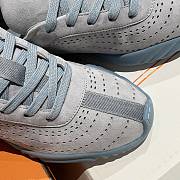 Okify Hermes Blue Breathable Perforated Sneakers Women Sneakers  - 4