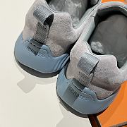 Okify Hermes Blue Breathable Perforated Sneakers Women Sneakers  - 5