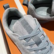 Okify Hermes Blue Breathable Perforated Sneakers Women Sneakers  - 3