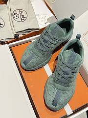 Okify Hermes Green Breathable Perforated Sneakers Women Sneakers  - 6