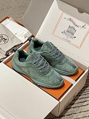 Okify Hermes Green Breathable Perforated Sneakers Women Sneakers  - 5