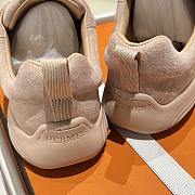 Okify Hermes Pink Breathable Perforated Sneakers Women Sneakers  - 5