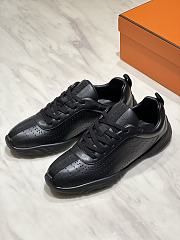 Okify Hermes Black Breathable Perforated Sneakers Women Sneakers  - 1