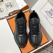 Okify Hermes Black Breathable Perforated Sneakers Women Sneakers  - 6