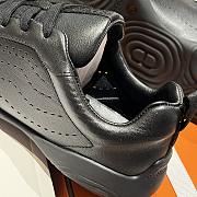 Okify Hermes Black Breathable Perforated Sneakers Women Sneakers  - 3