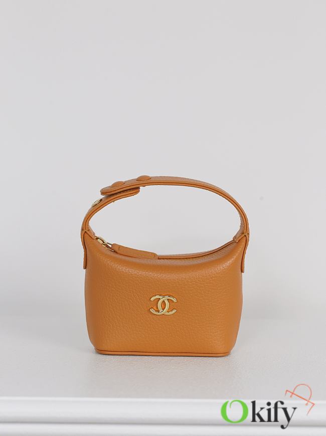 Okify CC 26S Coco Beach Micro Top Handle Pouch Orange Caramel 11x11x4cm - 1