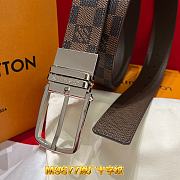 Okify Louis Vuitton Brown Damier Belt Gold/Silver Hardware 3.5cm - 4