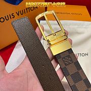 Okify Louis Vuitton Brown Damier Belt Gold/Silver Hardware 3.5cm - 3