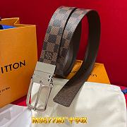 Okify Louis Vuitton Brown Damier Belt Gold/Silver Hardware 3.5cm - 5