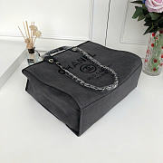 Okify CC Shopping Bag Gray Canvas and Sequins A66941 38cm - 6