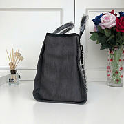 Okify CC Shopping Bag Gray Canvas and Sequins A66941 38cm - 3